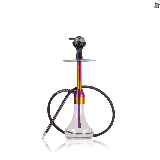 Infinity Hookah - Rainbow Stem / Transparent Base