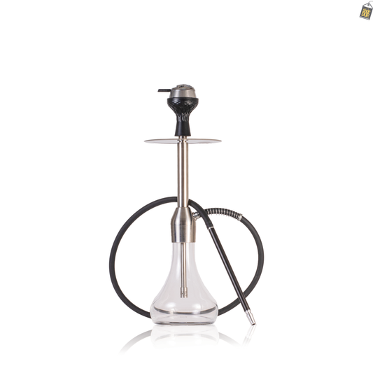 Infinity Hookah - Silver Stem / Transparent Base