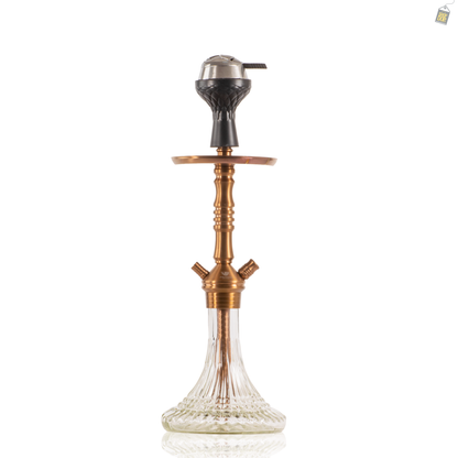 VG Joe L3 Hookah with Bag - Bronze Stem / Transparent Line Base