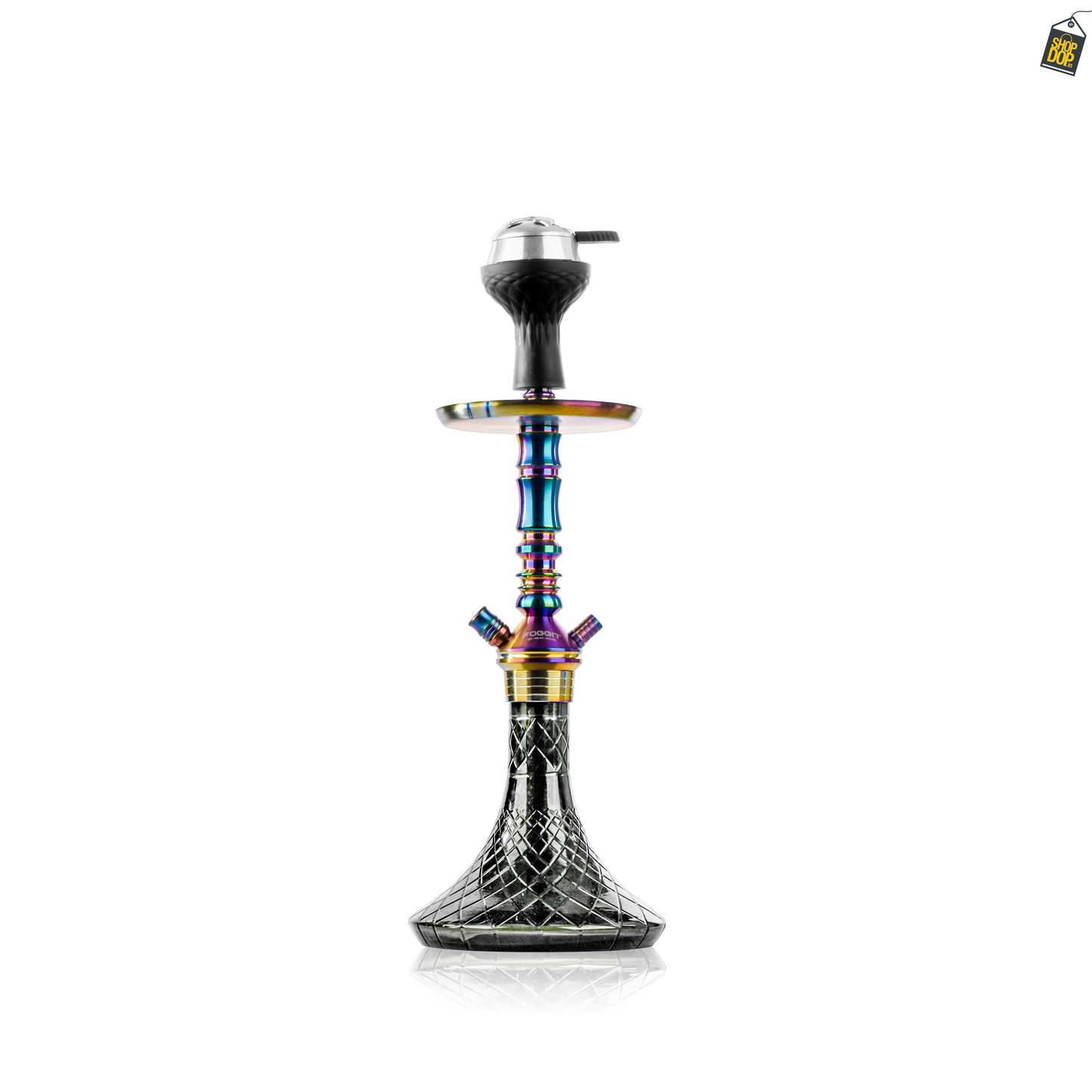 VG Joe R2 Hookah with Bag - Rainbow Stem / Emerald Green Base