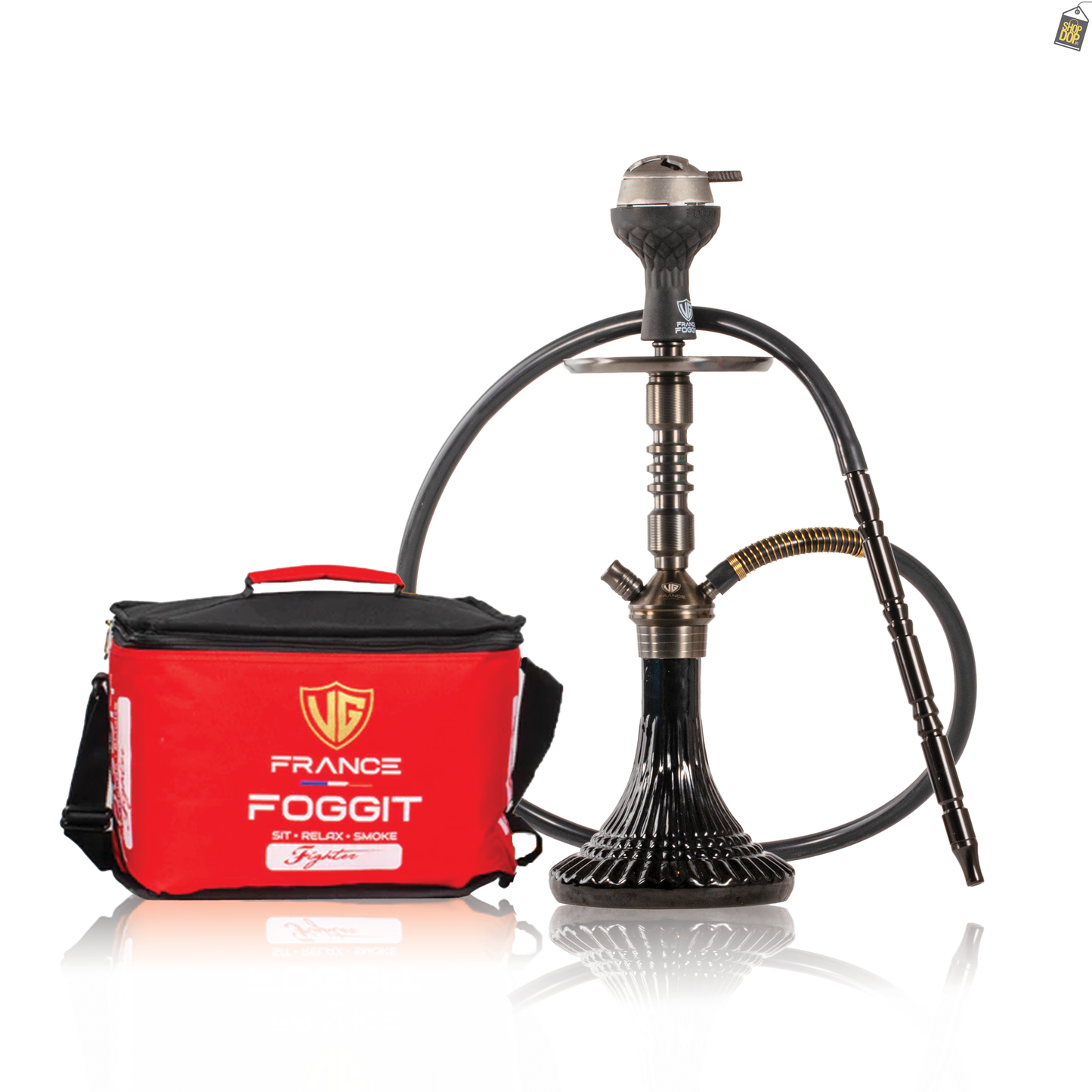 VG Joe R3 Hookah with Bag - Black Stem / Black Line Base