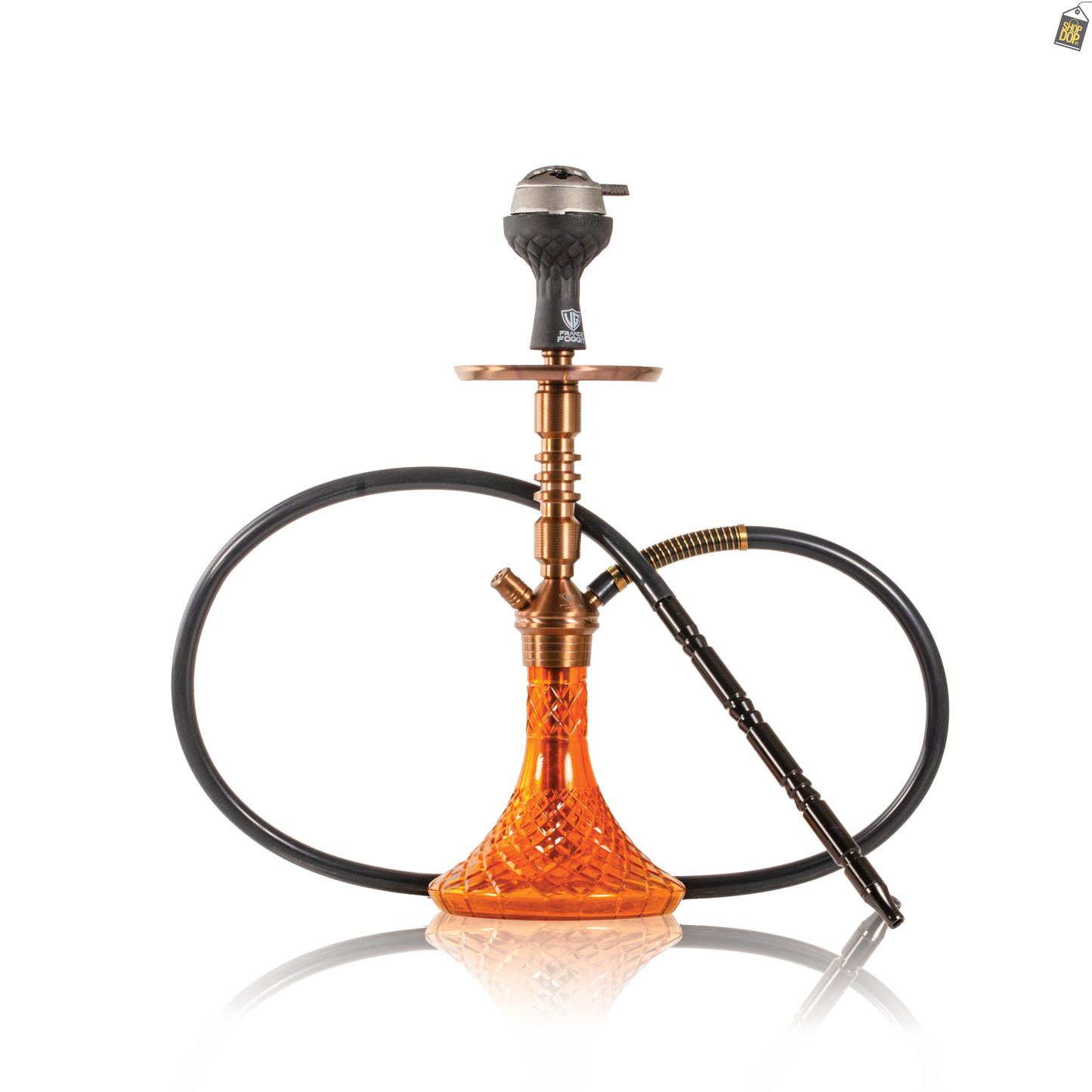 VG Joe R3 Hookah with Bag - Bronze Stem / Amber Base