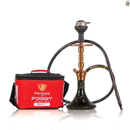 VG Joe R3 Hookah with Bag - Bronze Stem / Black Base