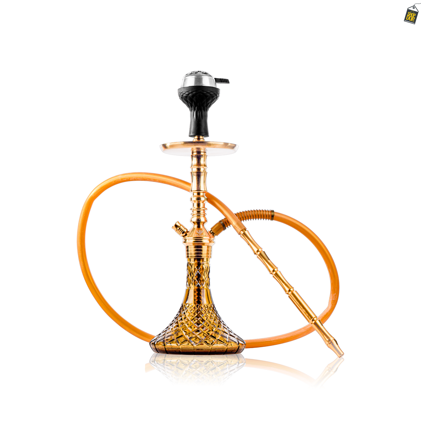 VG Joe R2 Hookah with Bag - Gold Stem / Grey Base