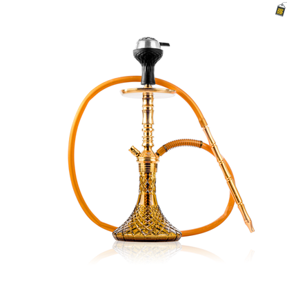 VG Joe R2 Hookah with Bag - Gold Stem / Grey Base