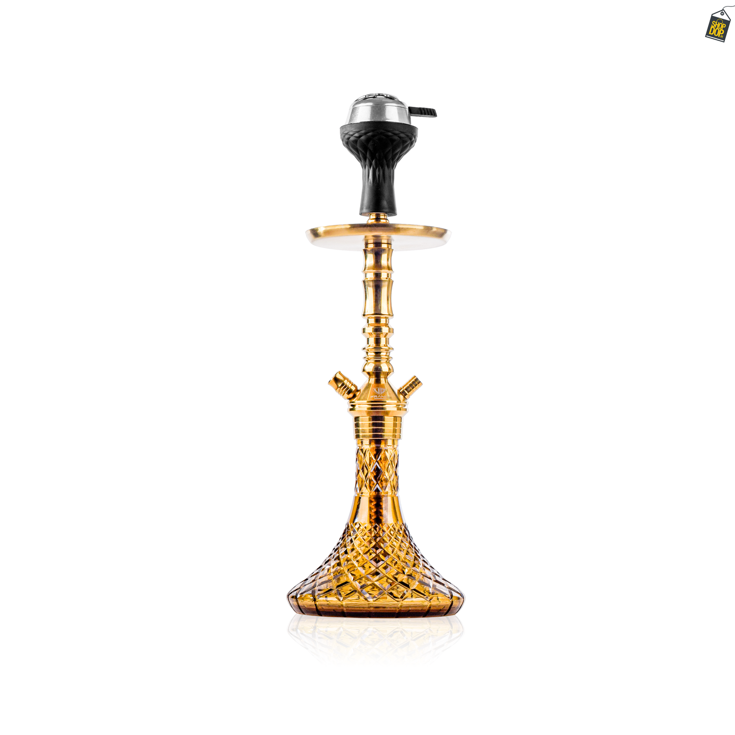 VG Joe R2 Hookah with Bag - Gold Stem / Grey Base