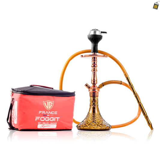 VG Joe Shin Hookah with Bag - Bronze Stem / Grey Base