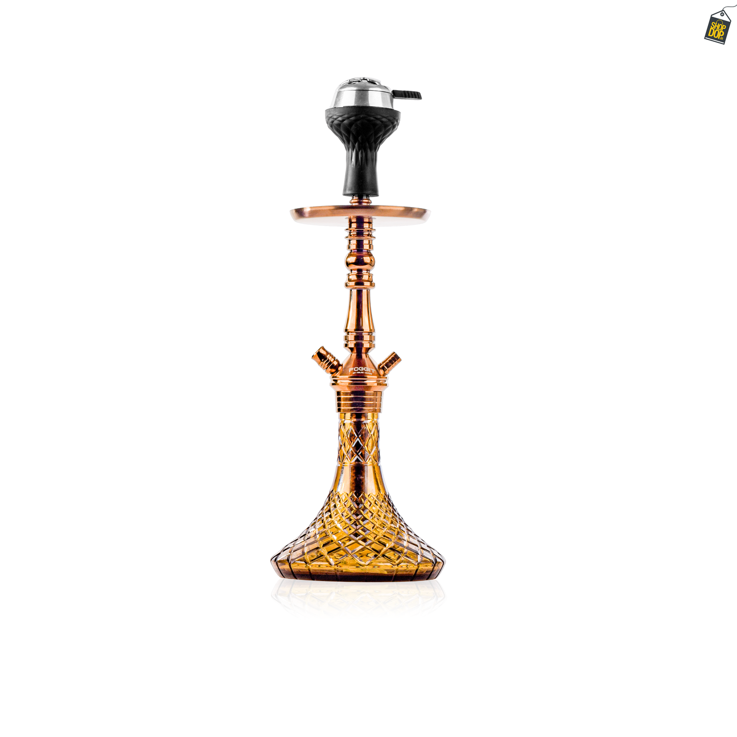 VG Joe Shin Hookah with Bag - Bronze Stem / Grey Base