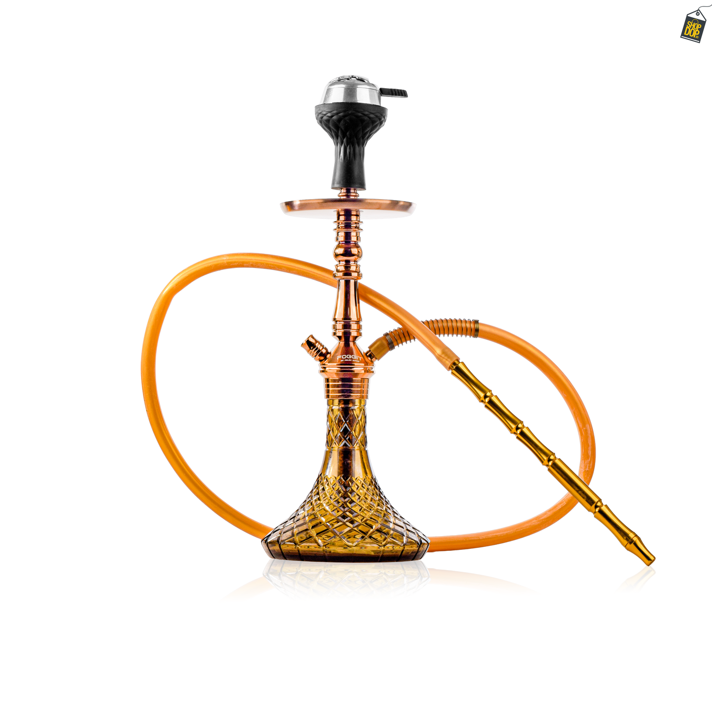 VG Joe Shin Hookah with Bag - Bronze Stem / Grey Base