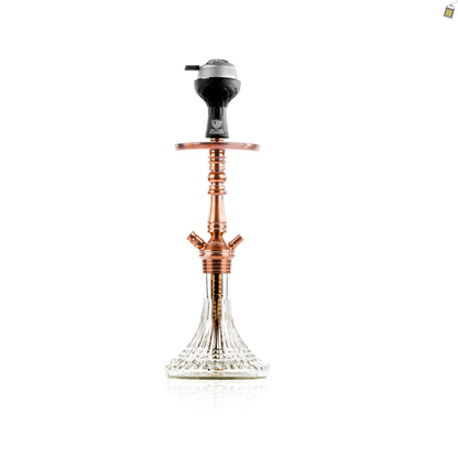 VG Joe Shin Hookah with Bag - Bronze Stem / Transparent Line Base