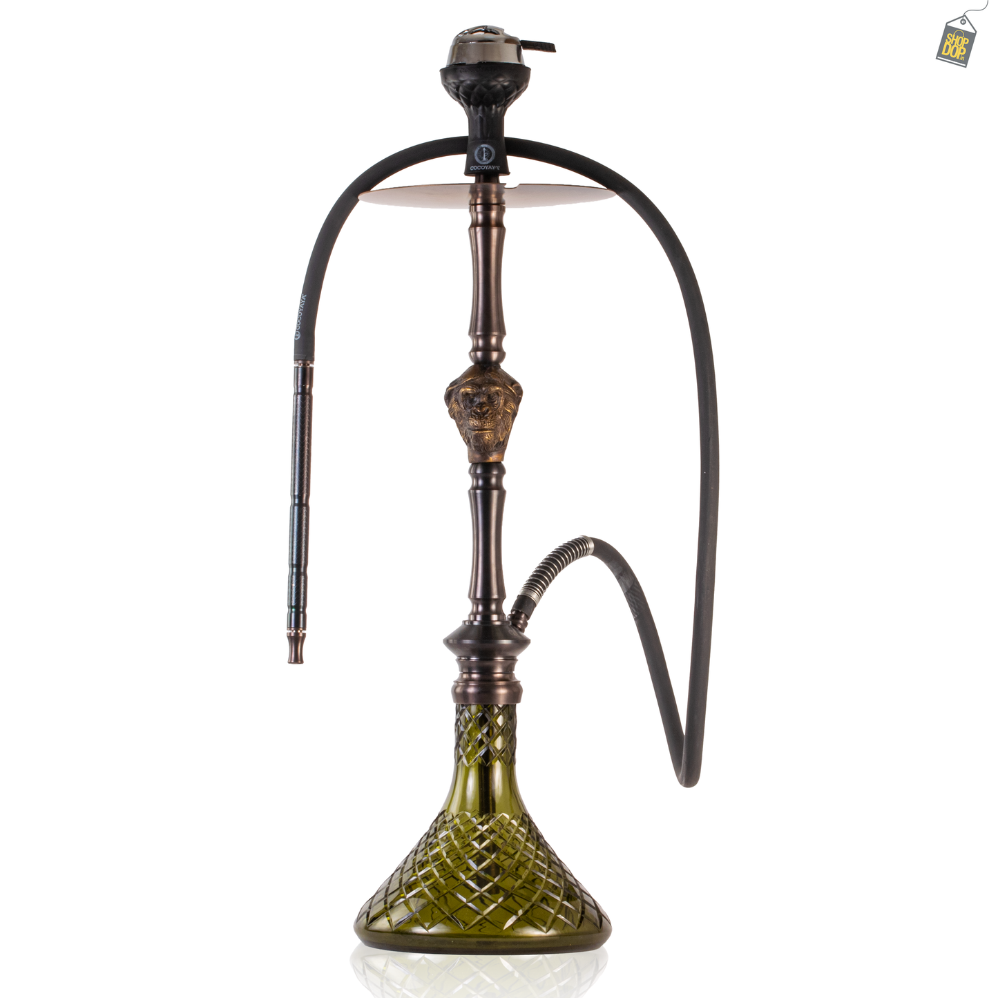 COCOYAYA Jungle Series Wild Jo Hookah - Bronze (Green Base)