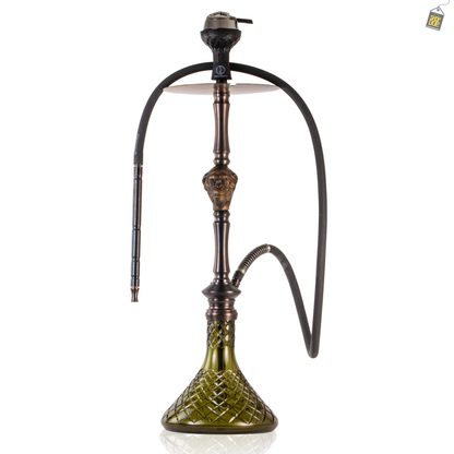 COCOYAYA Jungle Series Wild Jo Hookah - Bronze (Green Base)