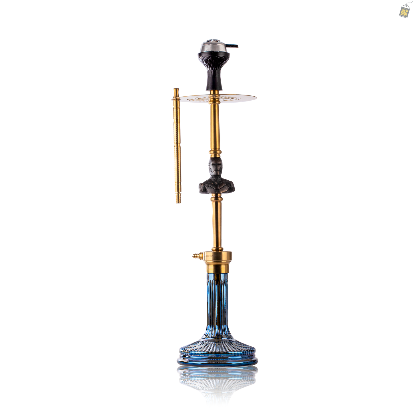 COCOYAYA Jungle Series Ironman Hookah - Gold (Blue Base)