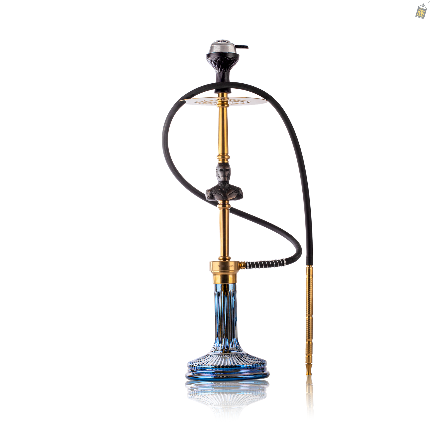 COCOYAYA Jungle Series Ironman Hookah - Gold (Blue Base)