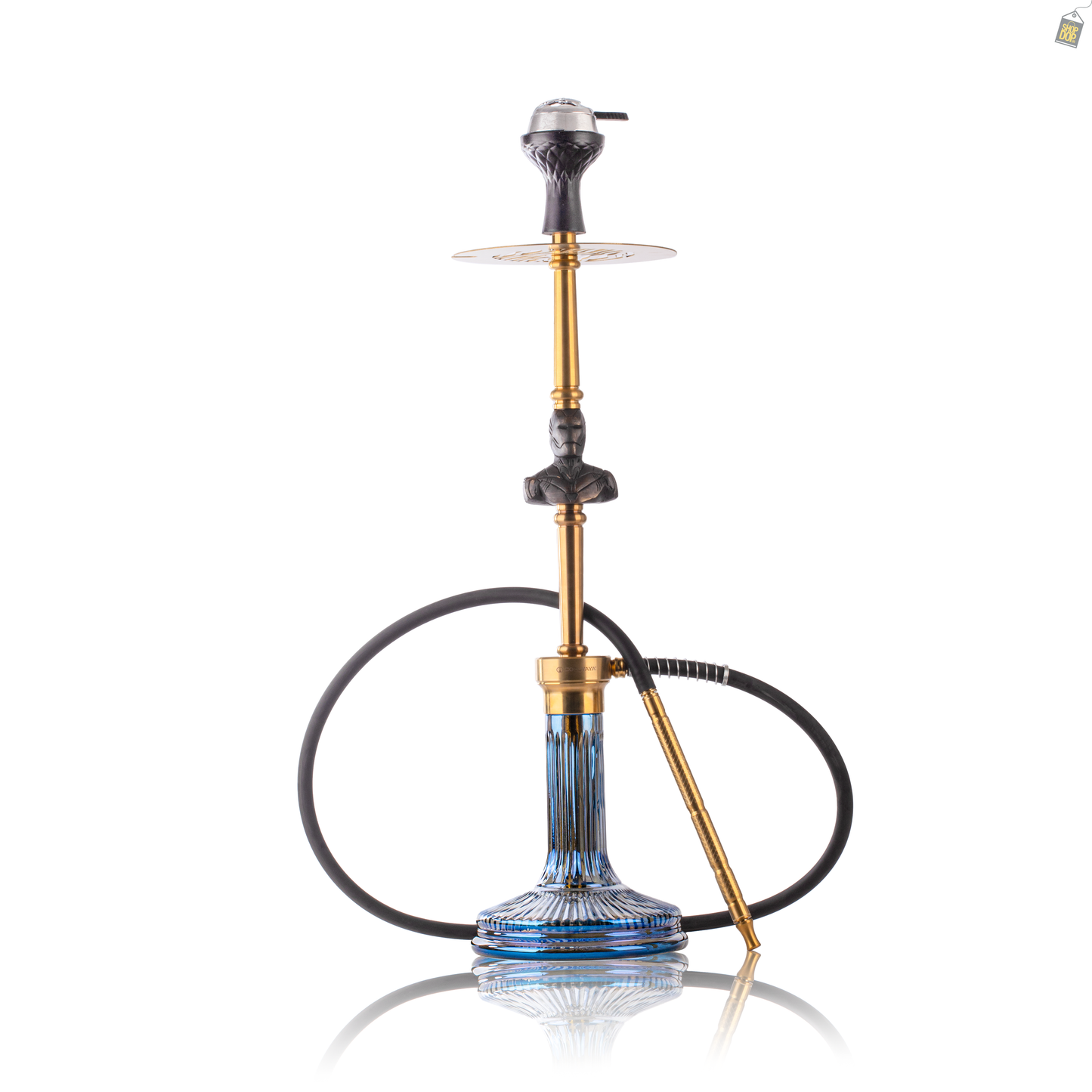 COCOYAYA Jungle Series Ironman Hookah - Gold (Blue Base)