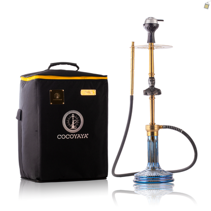 COCOYAYA Jungle Series Ironman Hookah - Gold (Blue Base)