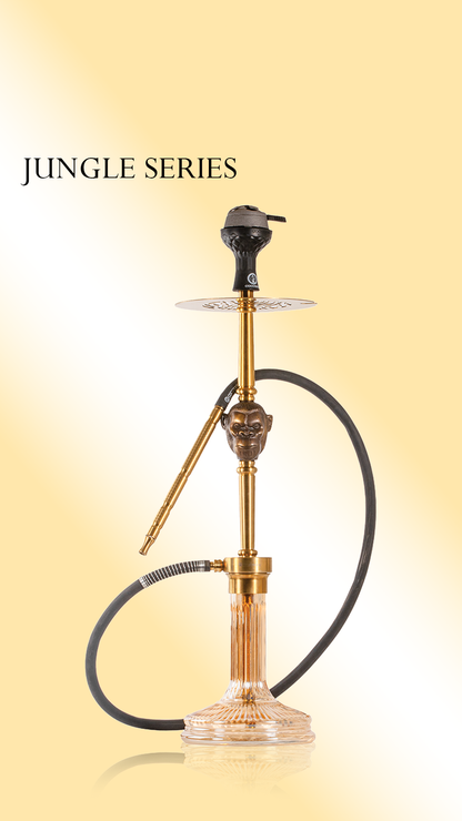 COCOYAYA Jungle Series Wild Jo Hookah - Golden Stem / Gold Base
