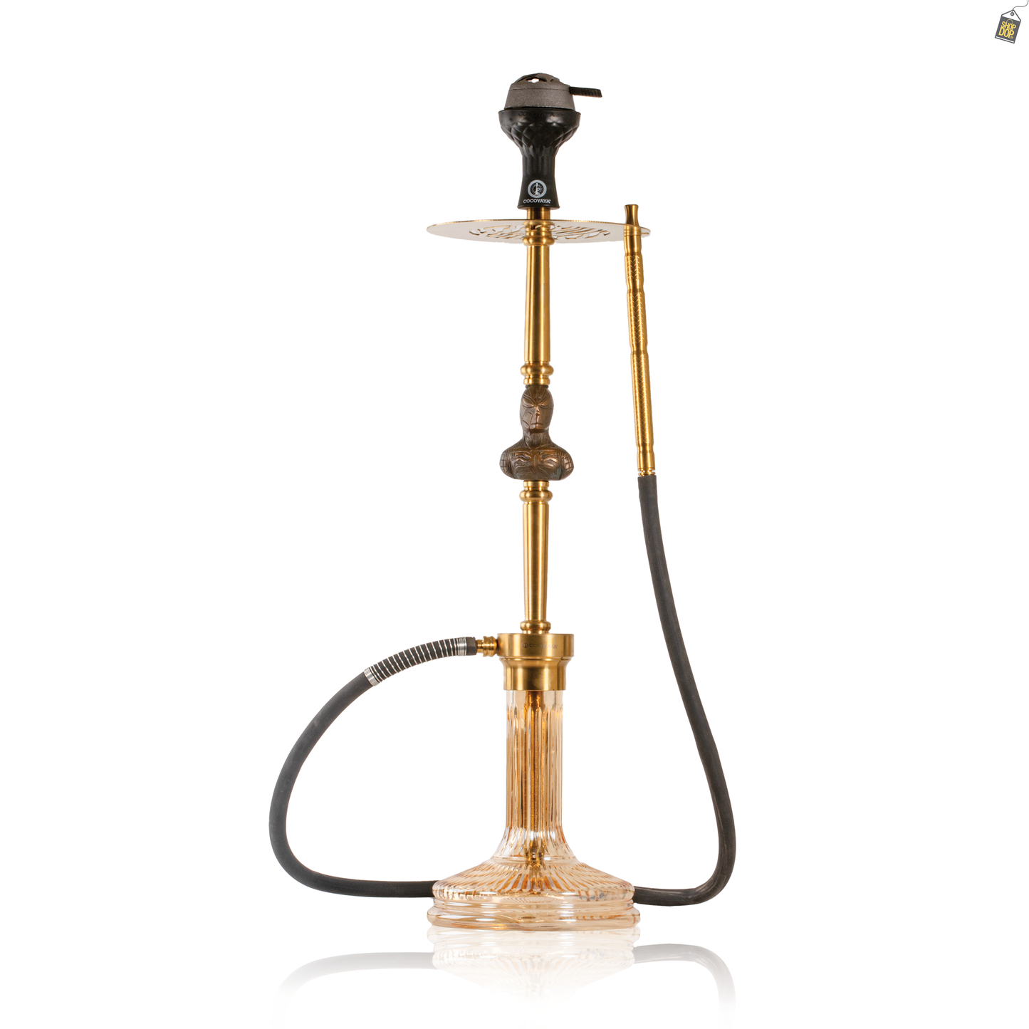 COCOYAYA Jungle Series Spiderman Hookah - Golden Stem / Gold Base