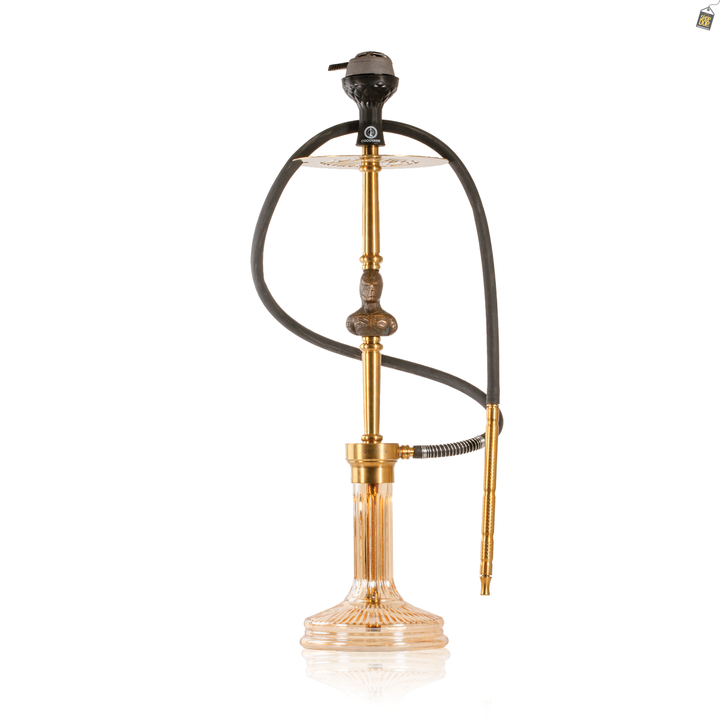 COCOYAYA Jungle Series Spiderman Hookah - Golden Stem / Gold Base