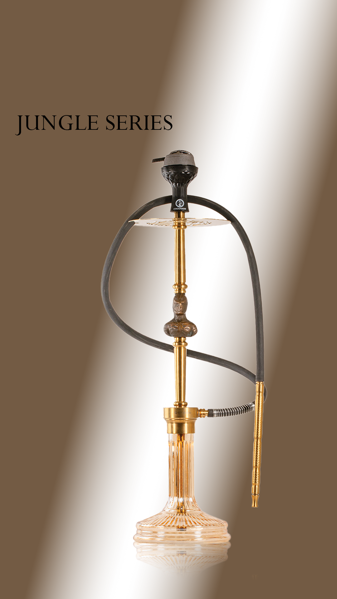 COCOYAYA Jungle Series Spiderman Hookah - Golden Stem / Gold Base