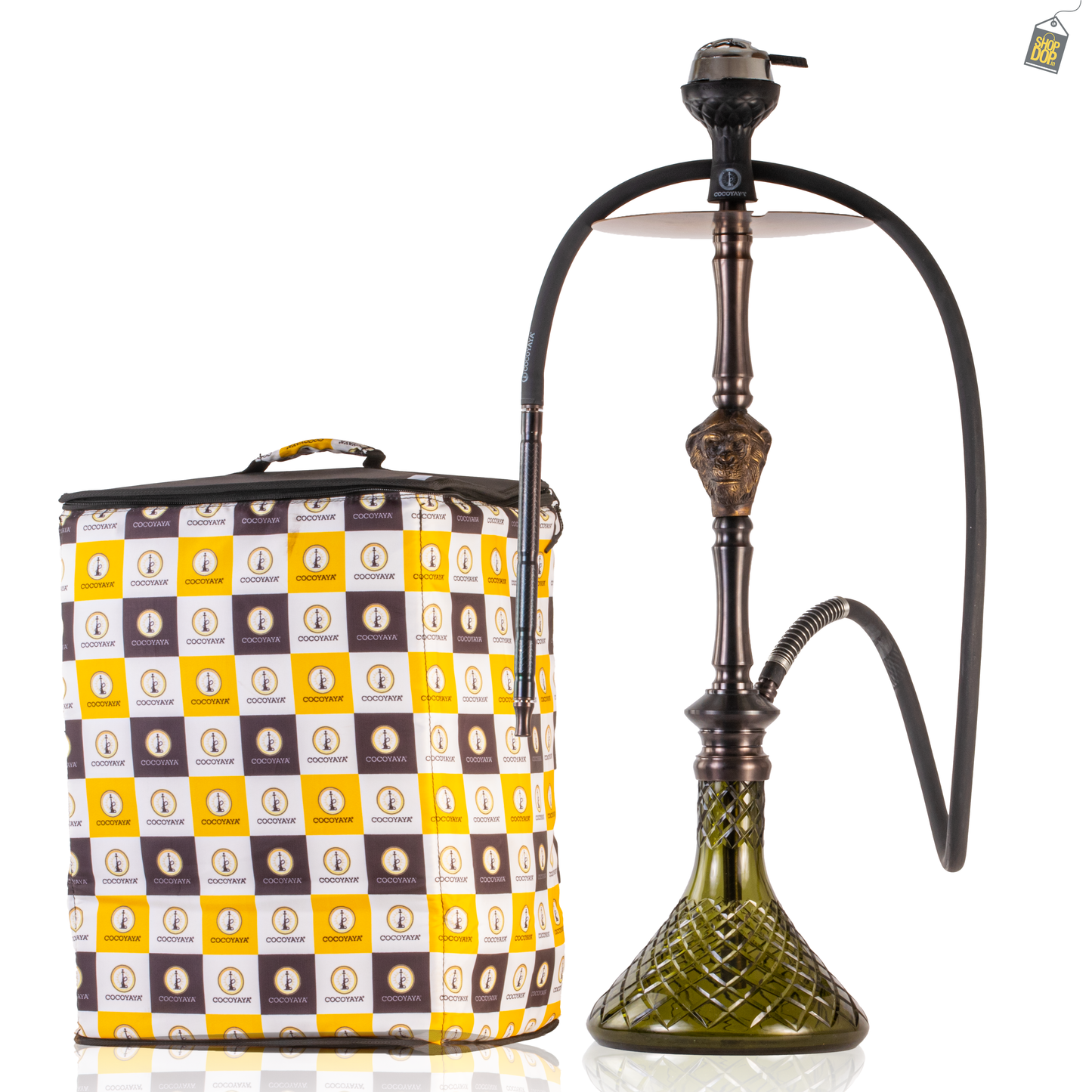 COCOYAYA Jungle Series Wild Jo Hookah - Bronze (Green Base)