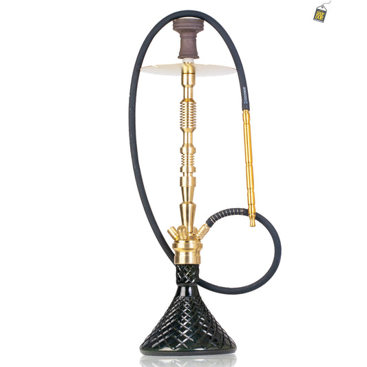 COCOYAYA King Series Hookah - Gold Stem / Black Base