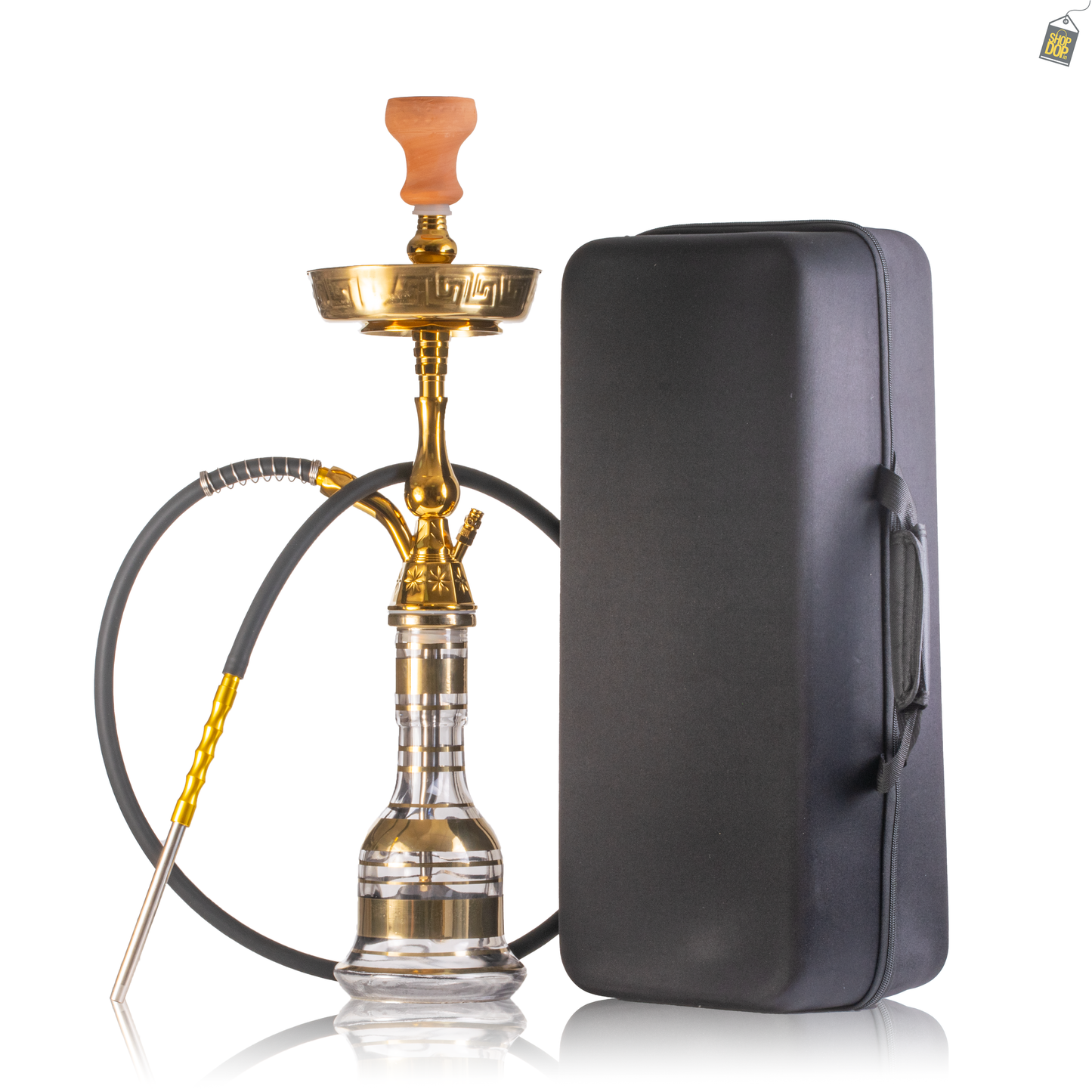 Thugs Medium Khalil Hookah with Case - Gold