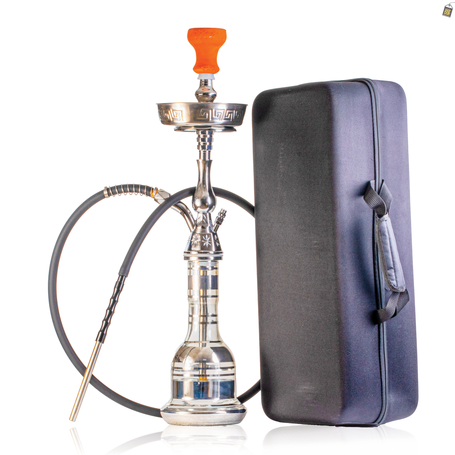 Thugs Medium Khalil Hookah with Case - Silver