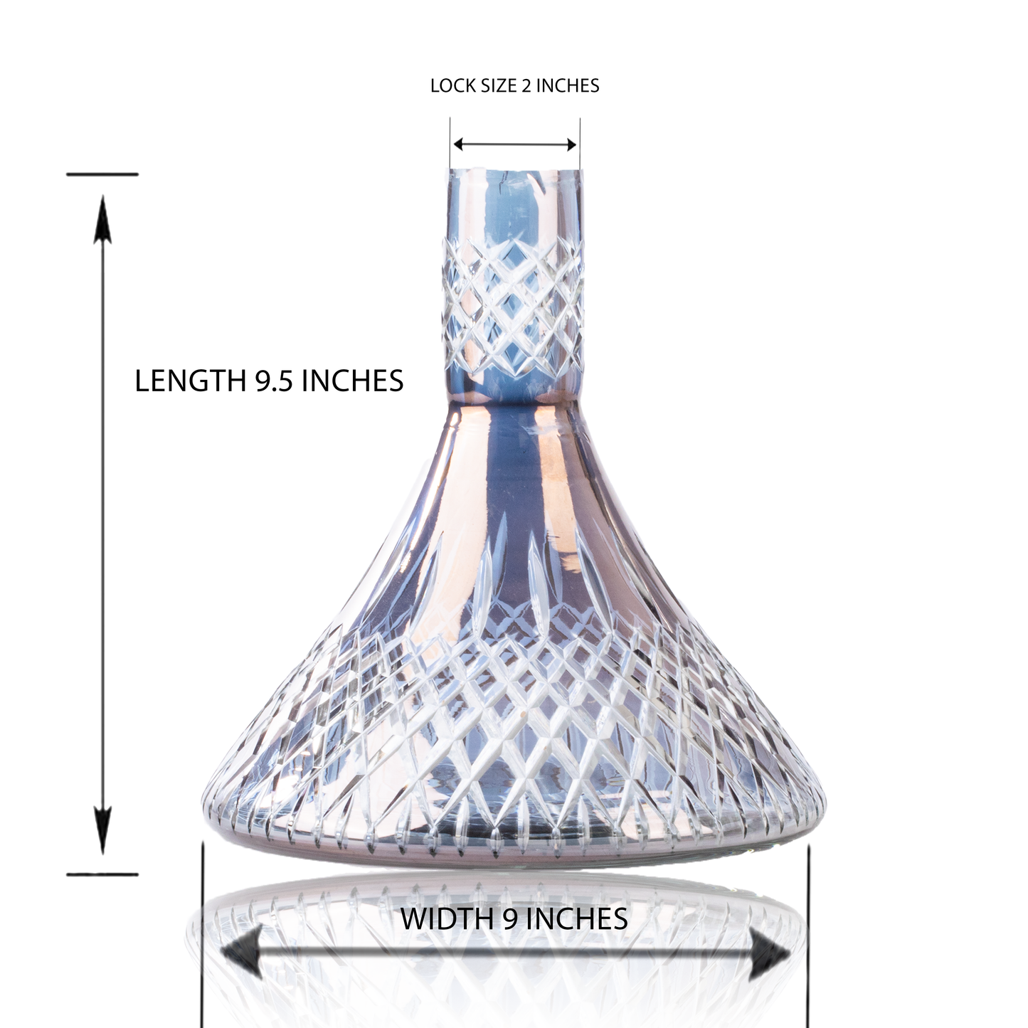 King Series Type Hookah Glass Base Only - Grey