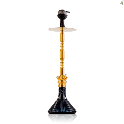 COCOYAYA King Series Brando Hookah - Gold Stem / Black Line Base With Bag