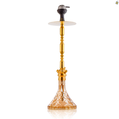 COCOYAYA King Series Brando Hookah - Gold Stem / Amber Base with bag