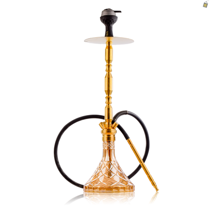 COCOYAYA King Series Brando Hookah - Gold Stem / Amber Base with bag