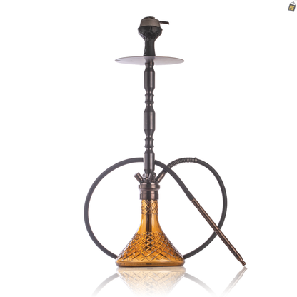 COCOYAYA King Series Brando Hookah - Black Stem / Amber Base