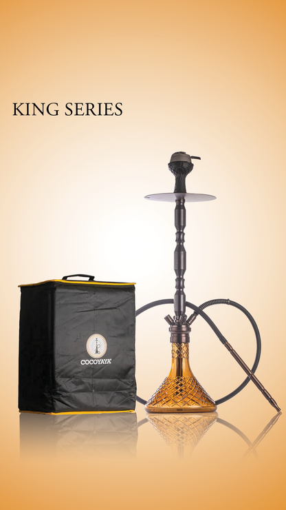 COCOYAYA King Series Brando Hookah - Black Stem / Amber Base