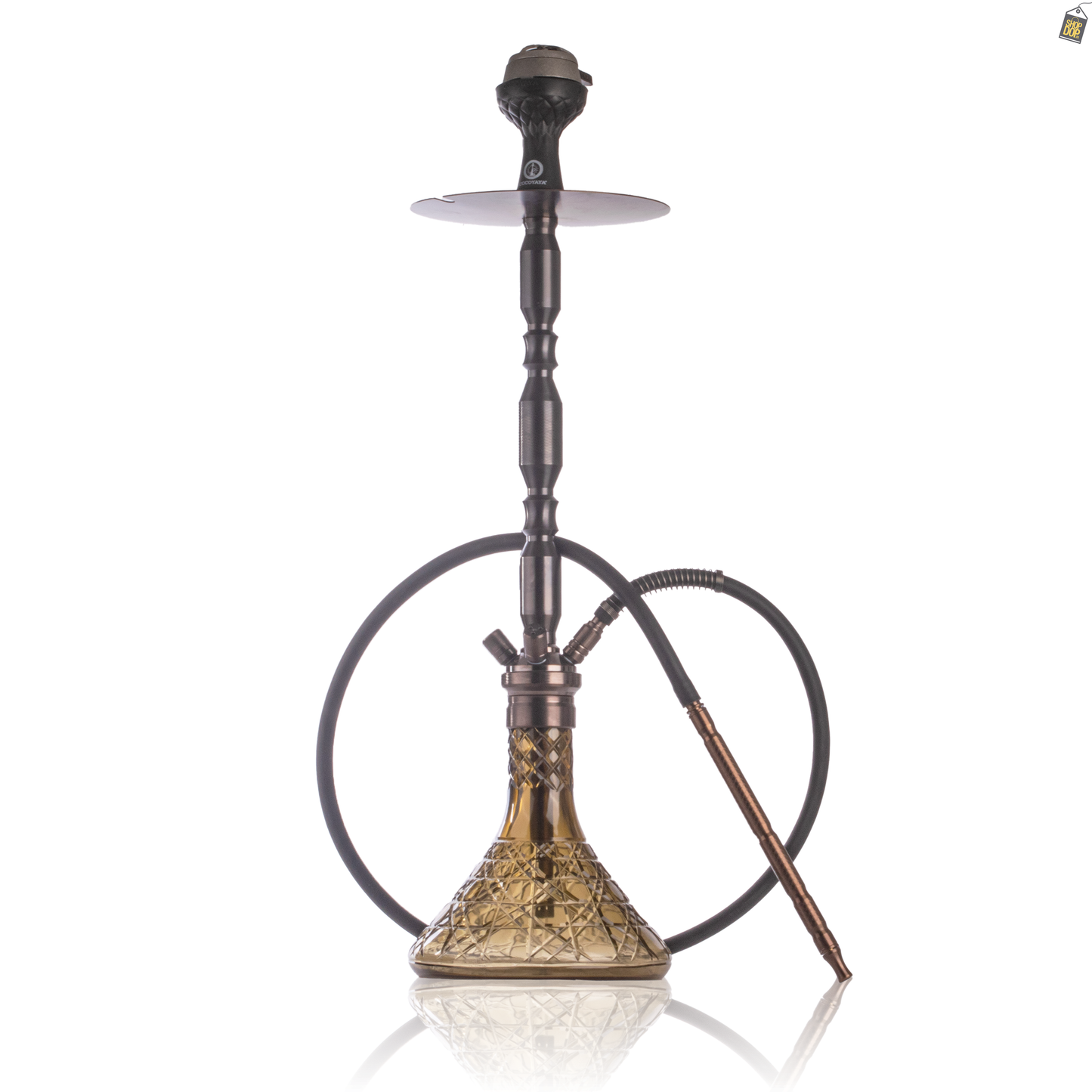 COCOYAYA King Series Brando Hookah - Black Stem / Light Green Base