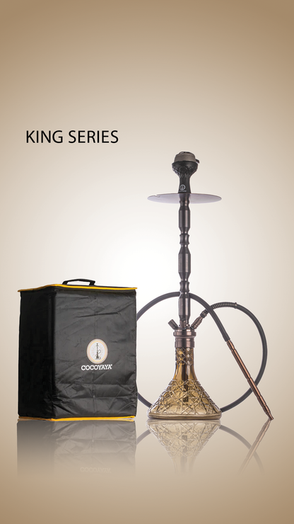 COCOYAYA King Series Brando Hookah - Black Stem / Light Green Base