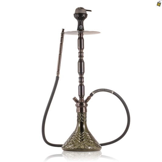 COCOYAYA King Series Brando Hookah - Bronze Stem / Grey Base