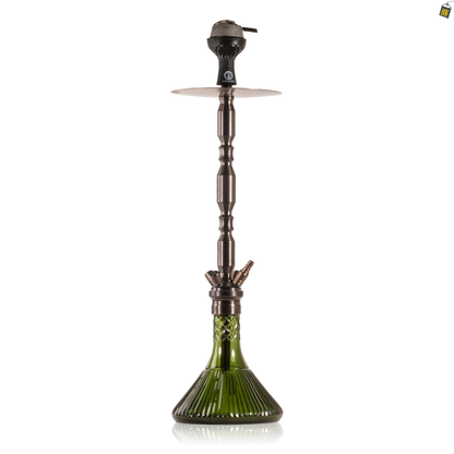 COCOYAYA King Series Brando Hookah - Bronze Stem / Green Line Base