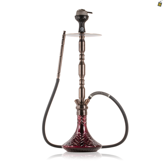 COCOYAYA King Series Brando Hookah - Bronze Stem / Purple CGB Base