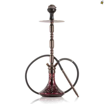 COCOYAYA King Series Brando Hookah - Bronze Stem / Purple CGB Base