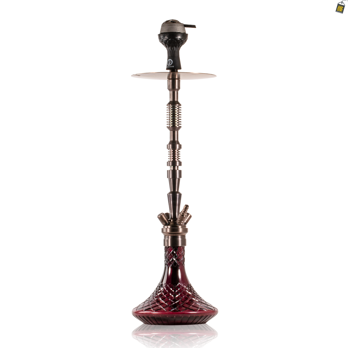 COCOYAYA King Series Dario Hookah - Bronze Stem / Purple CGB Base