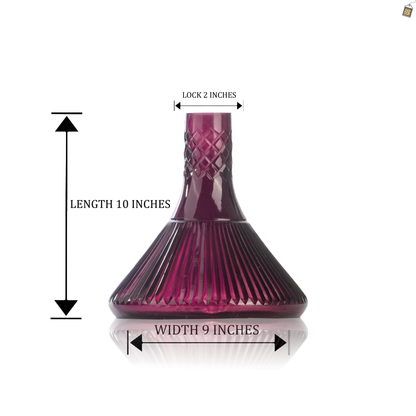 COCOYAYA King Series Hookah - Glass Base Only (Purple)