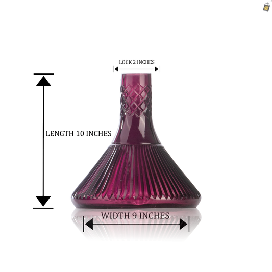 COCOYAYA King Series Hookah - Glass Base Only (Purple)