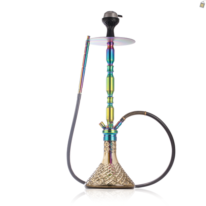 COCOYAYA King Series Brando Hookah - Rainbow Stem / Grey Base