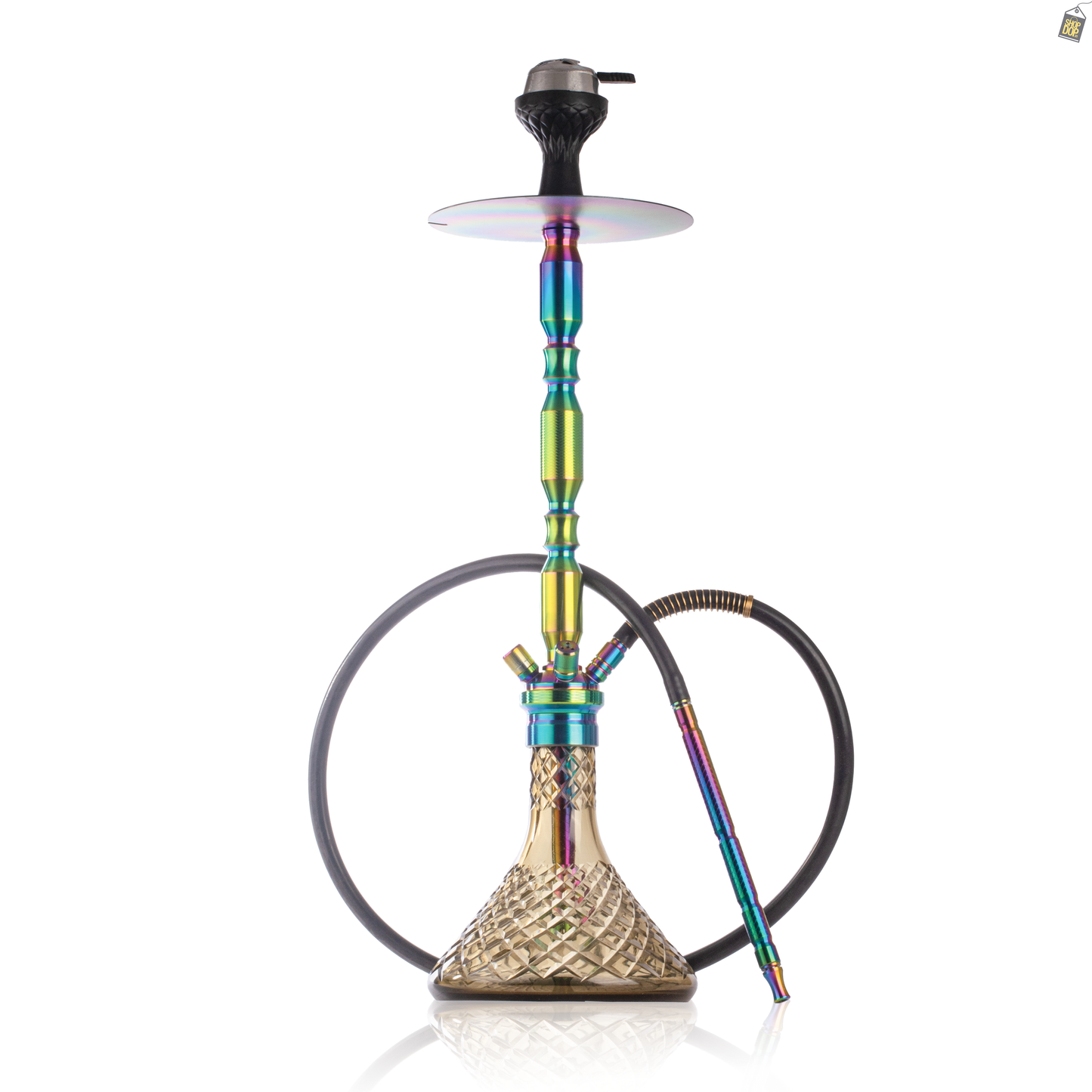 COCOYAYA King Series Brando Hookah - Rainbow Stem / Grey Base