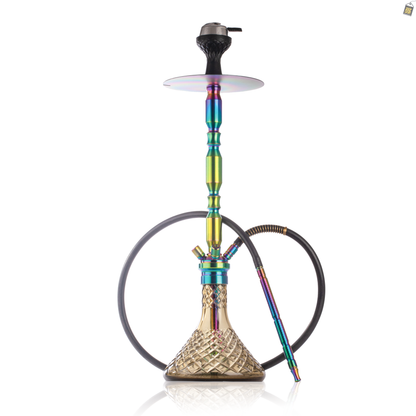 COCOYAYA King Series Brando Hookah - Rainbow Stem / Grey Base