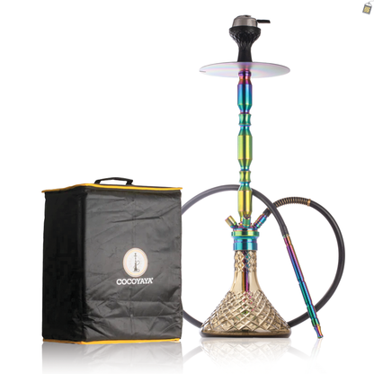 COCOYAYA King Series Brando Hookah - Rainbow Stem / Grey Base