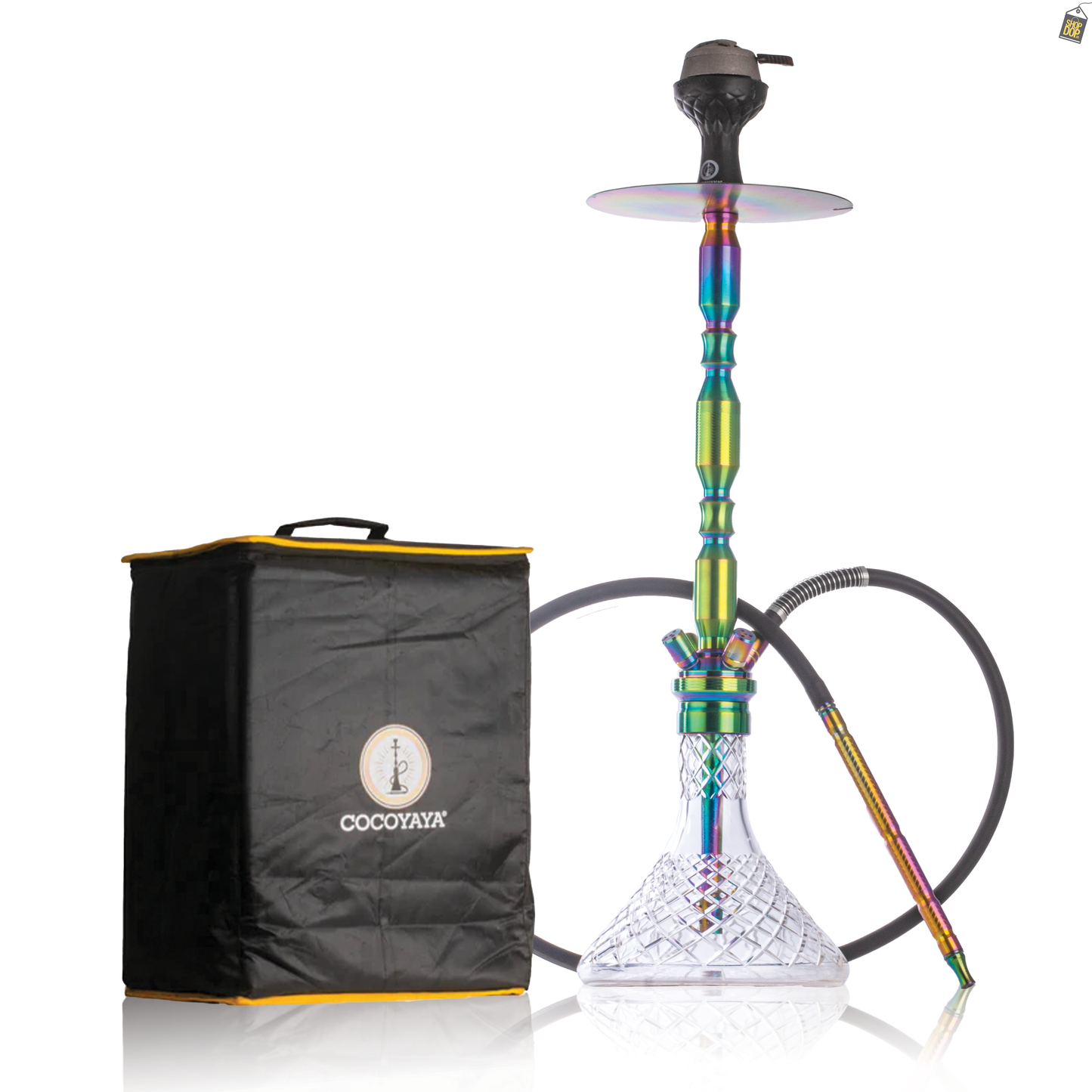 COCOYAYA King Series Brando Hookah - Rainbow Stem / Trans. Base