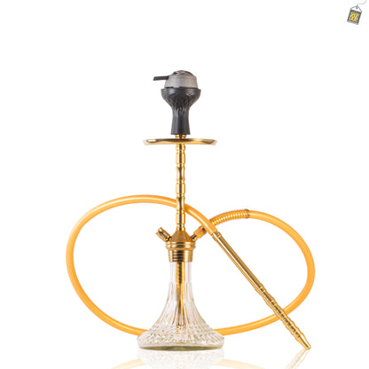 Fighter Hookah L5 - Golden Stem / Transparent Line Base