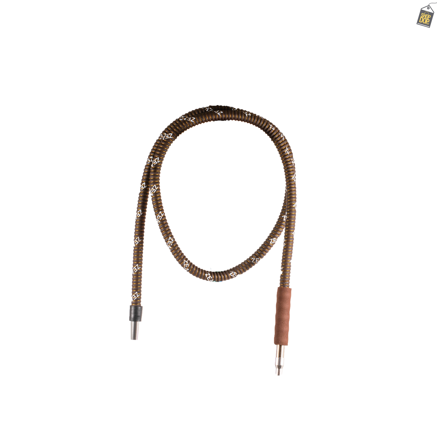 Zeno Basic Foam Handle Leather Hookah Pipe - Brown